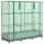 vidaXL Hochbeet mit Gewächshaus-Aufsatz Rattan-Optik Hellgrau 120 x 123 x 40 cm