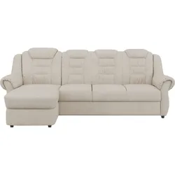 Ecksofa HOME AFFAIRE "Boston L-Form", beige, B:262cm H:102cm T:165cm, 100% Polyester, Sofas, Gemütliches Ecksofa mit hoher Rückenlehne in klassischem Design