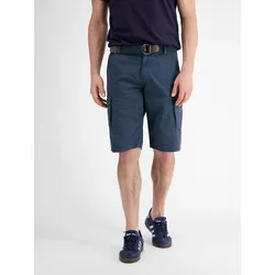 Unifarbene Cargobermuda mit Gürtel - Storm Blue - 30