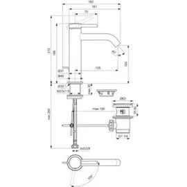 Ideal Standard Ceraline Nuovo Waschtischarmatur BlueStart, chrom