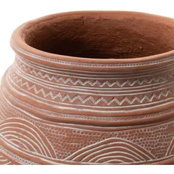 Vase Casablanca 35 cm - Braun Rund Pierre Amadeus 32x32 cm