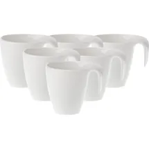 Villeroy & Boch Flow Kaffeebecher 0,28 l Weiß 6 St.