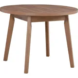 Esstisch Oslo 3 L, ausziehbar und klappbar, Länge 100-130 cm, Breite 100 cm, Höhe 75 cm - Braun