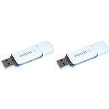 Philips - Snow Edition - 32 GB USB 3.0 - Schattengrau (Packung mit 2)