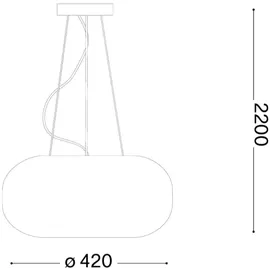 Ideal Lux Ulisse 3-flg. 42 cm rund weiß