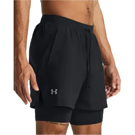 Under Armour Launch 5'' 2in1 Laufshorts Herren 001 black/black/reflective XL