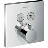 Hansgrohe ShowerSelect Duschthermostat eckig für 2 Verbraucher Chrom 15763000