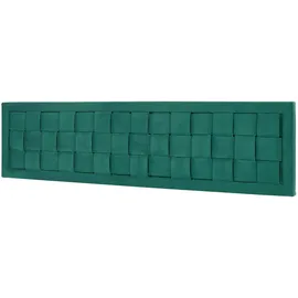 [en.casa] Kopfteil, Grün Holzwerkstoff, Textil, 140x50x5 cm Schlafzimmer, Betten, Bett-Kopfteile