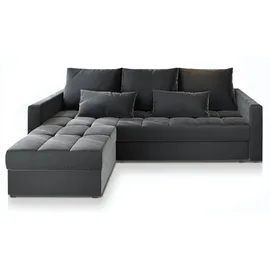 masseno Eckcouch Polyester 2-Sitzer Grau