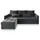 masseno Eckcouch Polyester 2-Sitzer Grau