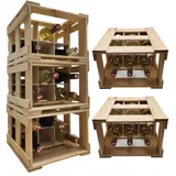 KF-Holz Weinträger Holz - Weinregal Holz - Weinaufbewahrung Keller - Flaschenträger Holz - Weinregel handgemacht