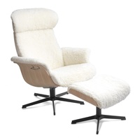 CONFORM Sessel Timeout Relaxsessel mit Hocker - Schaffell Offwhite