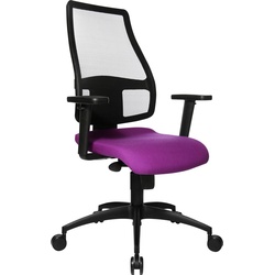 Bürostuhl TOPSTAR "Syncro Net", schwarz (schwarz, lila), Stühle