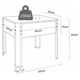 VCM Balora M 50 x 40 x 45 cm Schwarz
