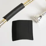 EasyByMall Posaune, Trompete, Handschutz, Kissen, Leder, Saxophon, Posaune, schützende Halsabdeckung (C), Modern, PU-Leder, Schwarz, C-Dur, Instrumentenschutz