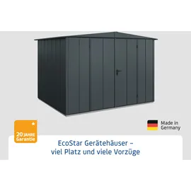 EcoStar Gerätehaus Elegant-S 3,03 x 2,38 m Anthrazitgrau