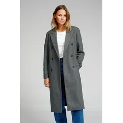 Klassischer Wollmantel - dunkelgraue Melange - Damen - TeeShoppen