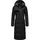 Ragwear Damen atmungsaktiver Wintermantel warmer wasserdichter Steppmantel lang mit Kapuze Pavla Long Intl Black Gr. L - L