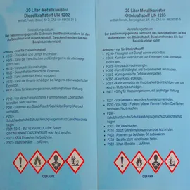 Baumarktplus Benzinkanister 2x 20 l Silber