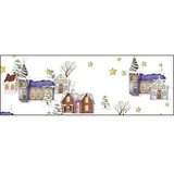 Transparentpapier 115 g/qm A4 VE=25 Blatt Winterwonderland Dörfchen