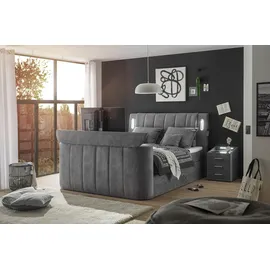 Stella Trading Boxspringbett 180 x 200 cm H2 Grau