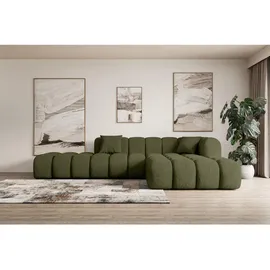 altdecor Ecksofa, Olivgrün, Textil, 6-Sitzer, L-Form, Ottomane rechts, 289x176 cm, Wohnzimmer, Sofas - Couches, Wohnlandschaften, Ecksofas