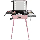 Kosmetikkoffer Makeup Koffer Trolley Beauty Case Schminkkoffer Friseurkoffer,Kosmetikkoffer Professionelle, Beauty Case Make-up Koffer für Reisen,Profi Schminkstation Abdeckplatte Und Leicht Zu Reini