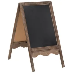 BISCOTTINI INTERNATIONAL ART TRADING BISCOTTINI Tafel - Staffelei - Wandtafel - Doppelseitige Tafel aus Holz - Tafel beschreibbar mit Kreide - Tafel für Innen und Außen