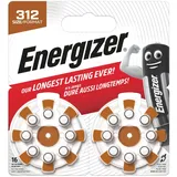 Energizer Hörgerätebatterien Größe 312 (16 Stück) Zink-Luft - Batterien für Hörgeräte & Hörhilfen - 4 Jahre lagerfähig