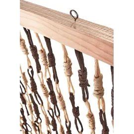 Locker Türvorhang KNOTS (1 St), Hakenaufhängung, halbtransparent braun