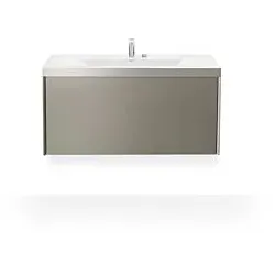 Duravit XViu Waschtisch-Unterschrank XV4612EB190P 120x48cm, 1 Auszug, 2 Hahnlöcher, champagner matt, Rahmen P, flannel grey seidenmatt