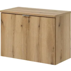 [en.casa] Waschtischunterschrank Skelbolu 80x60x40cm Eicheoptik [en.casa]