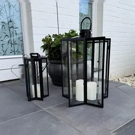 Mojawo 2tlg Laternen Set Gartenlaterne Windlicht Sternform XXL Format