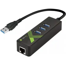 TECHLY IDATA-USB-ETGIGA-3U2 (USB-A, 4 Ports), Dockingstation & 3x USB A Buchse