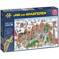 Jumbo Spiele Puzzle Jan van Haasteren Dorf des Weihnachtsmanns, 5000 Puzzleteile bunt