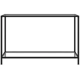 vidaXL Konsolentisch Transparent 120x35x75 cm Hartglas