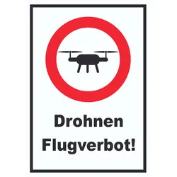 Drohnen Flugverbot Schild A0 (841x1189mm)