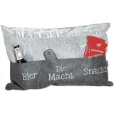 Gilde Männerkissen 40 x 60 cm Grau