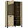 Forte Trondheim Highboardvitrine mit 1 Tür und 1 Glastür, Holzwerkstoff, Artisan Eiche, Metall, 7 Fächer, 101.4x161x41.5 cm