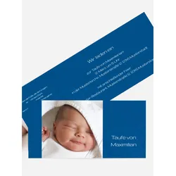 Einladungskarten Taufe selbst gestalten mit Spruch und Fotos im Onlinedesigner bei Meine-Kartenmanufaktur.de
