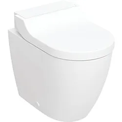Geberit AquaClean WC-Komplettanlage 146310SI1 mit Stand-WC, tief, Glas weiß