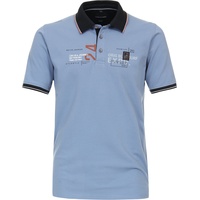 CASAMODA Poloshirt, Print, Knopfleiste, für Herren, 161 AQUA, L