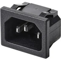 TRU Components TC-10088384 Kaltgeräte-Steckverbinder C14 Stecker, Einbau vertikal Gesamtpolzahl: