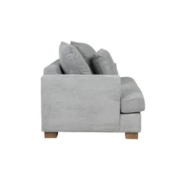 Soho Sessel Franka Flachgewebe 136 x 87 x 103 cm Grau mit Kissen