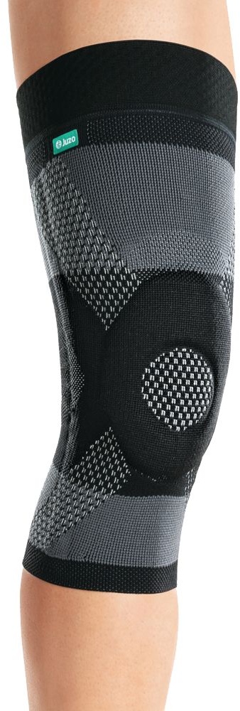 JuzoFlex Genu Xtra Wide Kniebandage stabilisiert u. entlastet das Kniegelenk mit Komfortzone 1 St schwarz