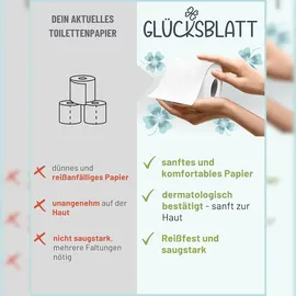 glücksblatt Toilettenpapier 3-lagig 75 Rollen x 180 Blatt