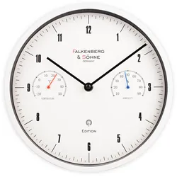 Falkenberg & Söhne  Funkwanduhr Lautlos Thermo- / Hygrometer  250 mm