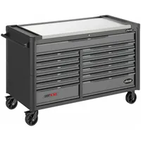 VIGOR Werkstattwagen SeriesXXL, Edelstahl-Arbeitsplatte, leer, V4481-XXL, L x B x H: 1625x 695x 1017 mm