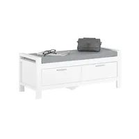 SoBuy FSR74 100 x 40 x 40 cm mit 2 Schubladen weiß