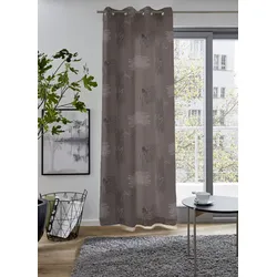 Vorhang DELAVITA "AMSTERDAM", braun, B:135cm H:235cm, Polyester, Gardinen, blickdicht, bedruckt, verschiedene Größen